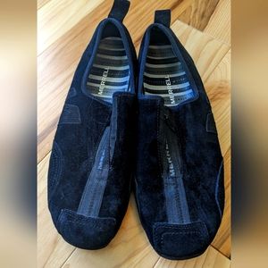 Merrell Barrado Slip-on with Zipper Midnight Black Suede Women's Size 9.5
